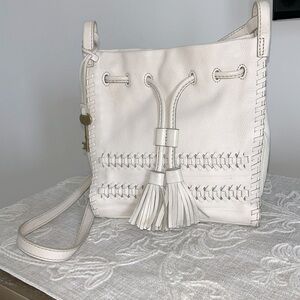 Fossil Claire Drawstring Leather Crossbody Bag